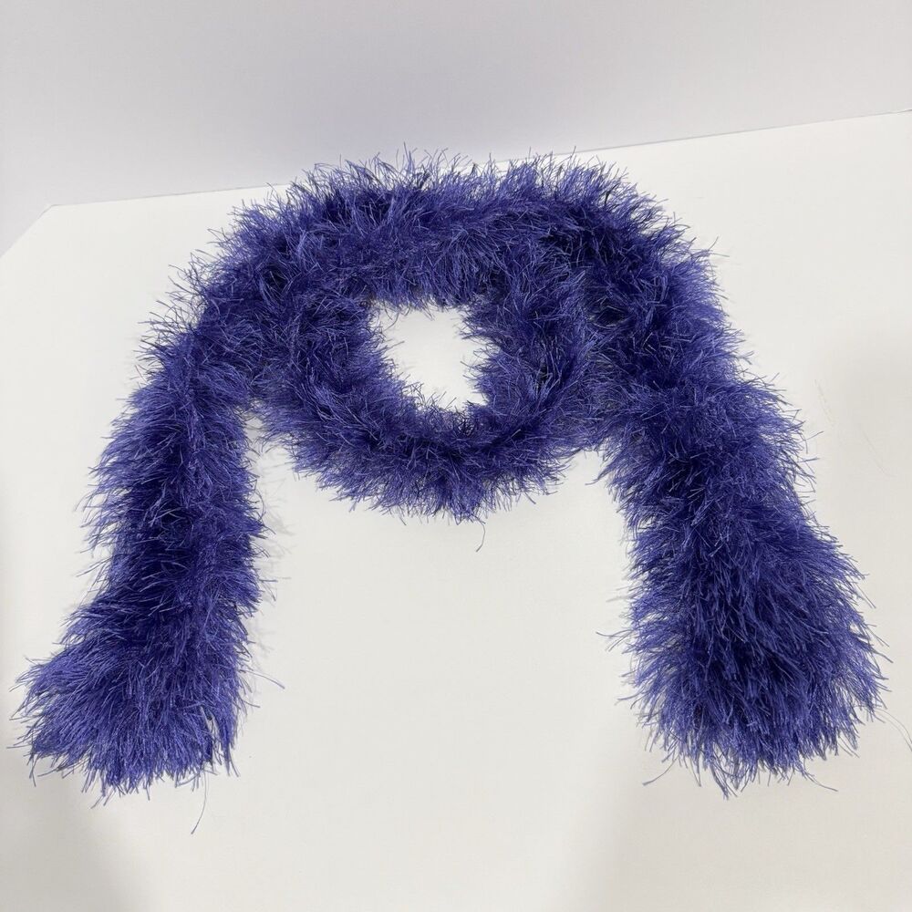 Purple Ostrich Feather Boa Shag Scarf 3”x54" Long Cocktail Costume Accessory - Picture 8 of 9